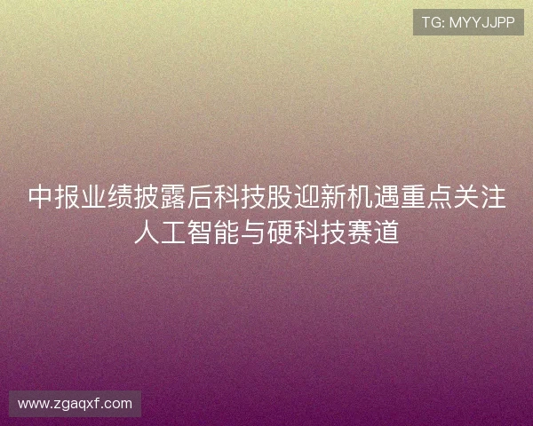 中报业绩披露后科技股迎新机遇重点关注人工智能与硬科技赛道 中报业绩披露后科技股迎新机遇重点关注人工智能与硬科技赛道